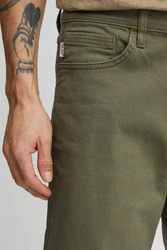 Blend Jeansshorts Khaki/Dunkelgrün