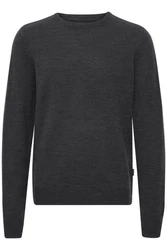 BLEND Strickpullover BHPullover Dunkelgrau/Grau