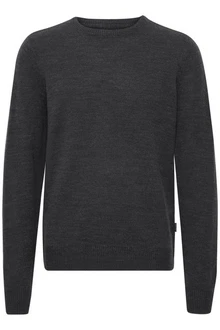 BLEND Strickpullover BHPullover Dunkelgrau/Grau