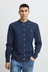 Blend Langarmhemd BLEND BHShirt Dunkelblau/Blau/Hellblau