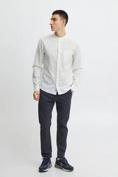 Blend Langarmhemd BLEND BHShirt Weiß/Creme/Grau/Grün