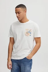 Blend T-Shirt BLEND BHTee Creme/Weiß/Rosa/Grün