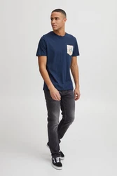 Blend T-Shirt BLEND BHTee Hellblau/Dunkelblau/Blau