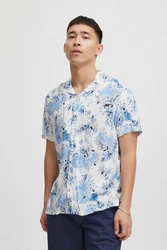 Blend Kurzarmhemd BLEND BHShirt Blau/Hellblau