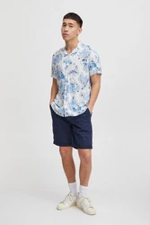 Blend Kurzarmhemd BLEND BHShirt Blau/Hellblau