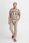Blend Kurzarmhemd BHShirt Beige/Khaki