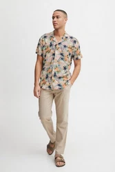 Blend Kurzarmhemd BHShirt Beige/Khaki
