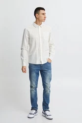 Blend Langarmhemd BHShirt Weiß/Creme
