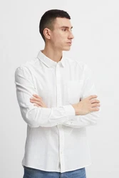 Blend Langarmhemd BHShirt Weiß/Creme
