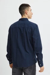 Blend Langarmhemd BHShirt Dunkelblau/Hellblau/Blau