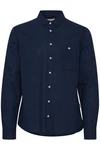 Blend Langarmhemd BHShirt Dunkelblau/Hellblau/Blau
