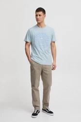 Blend T-Shirt BLEND BHTee Hellblau/Blau/Grau/Khaki