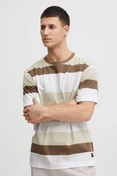 11 Project T-Shirt PRFrankie Beige/Braun/Khaki/Weiß/Dunkelgrün