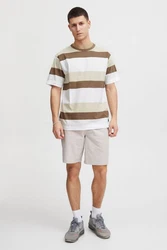 11 Project T-Shirt PRFrankie Beige/Braun/Khaki/Weiß/Dunkelgrün