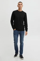 Blend Strickpullover BHPullover Schwarz/Dunkelgrau/Grau