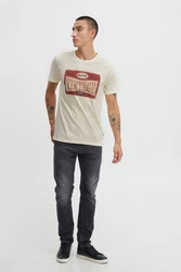 Blend T-Shirt Style BHTee Creme/Beige/Weiß