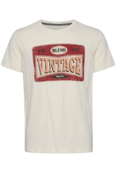 Blend T-Shirt Style BHTee Creme/Beige/Weiß