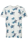 Blend T-Shirt BLEND BHTee Blau/Hellblau/Beige/Weiß