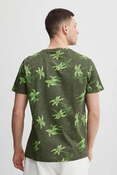 Blend T-Shirt BLEND BHTee Dunkelgrün/Grün/Neonfarben