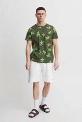 Blend T-Shirt BLEND BHTee Dunkelgrün/Grün/Neonfarben