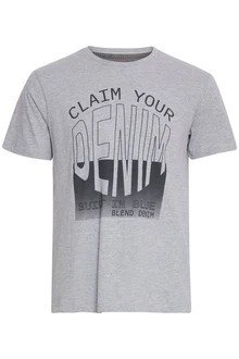 Blend T-Shirt BLEND BHTee Grau/Blau/Hellgrau/Lila
