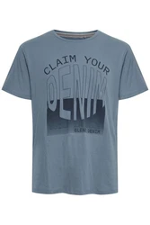 Blend T-Shirt BLEND BHTee Blau/Grau/Hellblau
