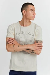 Blend T-Shirt BLEND BHTee Khaki/Creme/Blau/Weiß