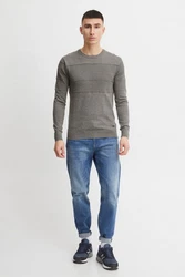 11 Project Strickpullover PRYannis Dunkelgrau/Grau/Hellgrau