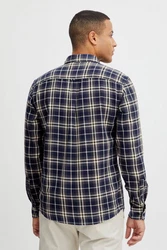 Blend Langarmhemd BHShirt Hellblau/Blau/Braun
