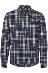 Blend Langarmhemd BHShirt Hellblau/Blau/Braun