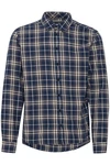 Blend Langarmhemd BHShirt Hellblau/Blau/Braun