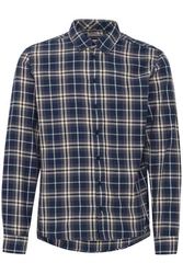 Blend Langarmhemd BHShirt Hellblau/Blau/Braun