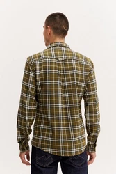 Blend Langarmhemd BHShirt Braun/Dunkelgrün/Grün/Khaki/Gelb