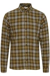 Blend Langarmhemd BHShirt Braun/Dunkelgrün/Grün/Khaki/Gelb