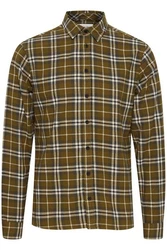 Blend Langarmhemd BHShirt Braun/Dunkelgrün/Grün/Khaki/Gelb