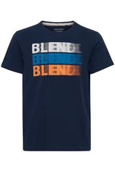 Blend Tee BHTee Herren T-Shirt Hellblau/Dunkelblau/Beige/Blau