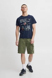 Blend T-Shirt BLEND BHTee Hellblau/Blau/Dunkelgrün/Dunkelblau/Grün