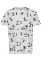 Blend T-Shirt BLEND BHTee Dunkelblau/Weiß/Hellblau/Creme