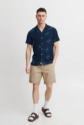 Blend Kurzarmhemd BLEND BHShirt Blau/Hellblau