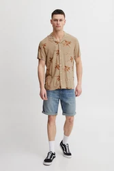 Blend Kurzarmhemd BLEND BHShirt Rot/Khaki/Beige/Braun