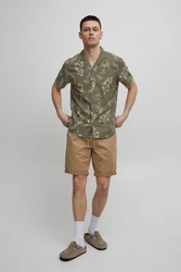 Blend Kurzarmhemd BLEND BHShirt Dunkelgrün/Khaki/Braun
