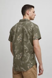 Blend Kurzarmhemd BLEND BHShirt Dunkelgrün/Khaki/Braun