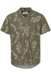 Blend Kurzarmhemd BLEND BHShirt Dunkelgrün/Khaki/Braun