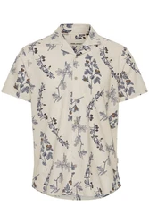 Blend Kurzarmhemd BLEND BHShirt Dunkelblau/Khaki/Beige/Grau