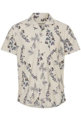 Blend Kurzarmhemd BLEND BHShirt Dunkelblau/Khaki/Beige/Grau