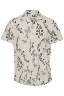 Blend Kurzarmhemd BLEND BHShirt Dunkelblau/Khaki/Beige/Grau