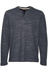 Blend Langarmshirt BLEND BHGrandad Dunkelblau/Grau/Dunkelgrau