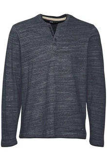 Blend Langarmshirt BLEND BHGrandad Dunkelblau/Grau/Dunkelgrau Blend Langarmshirt BLEND BHGrandad Dunkelblau/Grau/Dunkelgrau