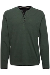 Blend Langarmshirt BLEND BHGrandad Dunkelgrün/Grün