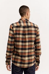 Blend Langarmhemd BHShirt Rot/Braun/Rosa